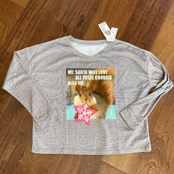 NWT justice girls Santa cookie pajamas 2 pc size 6 Christmas squirrel - Picture 4 of 10